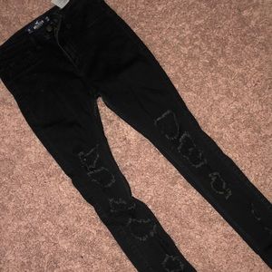 Black ripped jeans